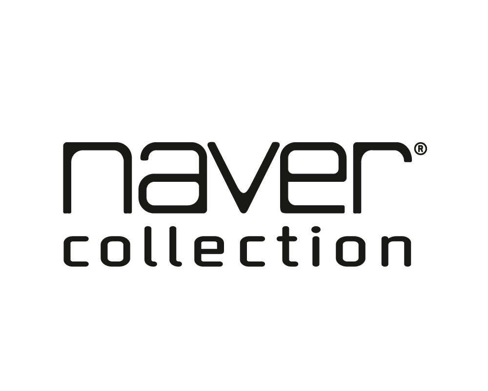 Sort tekstlogo af Naver Collection med moderne typografi