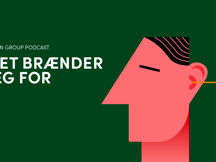 Klean Podcast grafik med en stiliseret persons ansigt og ordene